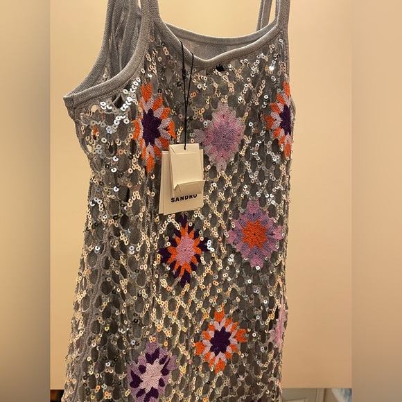 Sandro
Brunielou Sequined Crochet Shift Dress 40 NWT - Picture 11 of 11